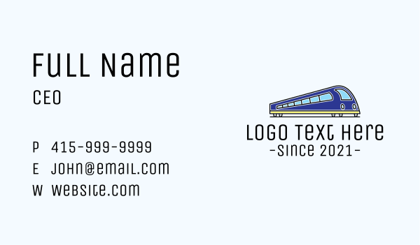 Bullet Train Transportation Business Card Design Image Preview