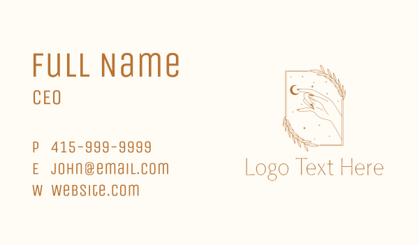 Cosmos Nail Salon Business Card Design Image Preview