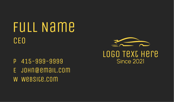 Fast Racing Vehicle  Business Card Design Image Preview