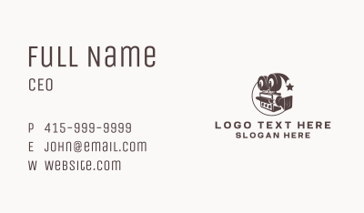 Rustic Film Camera Business Card Image Preview