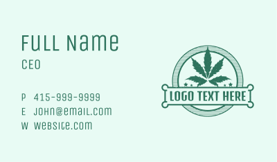 Marijuana Cannabis Badge Business Card