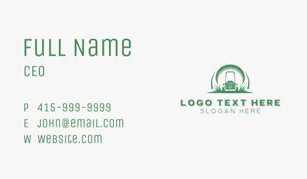 Gardening Care Mower Business Card Design Image Preview