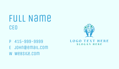 Hand Tree Relaxation Business Card Image Preview