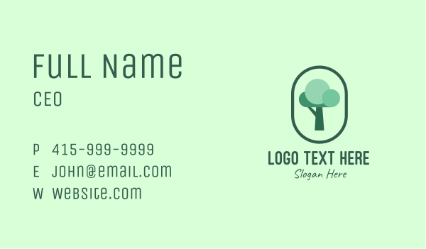 Tree Planting Organic Business Card Design Image Preview