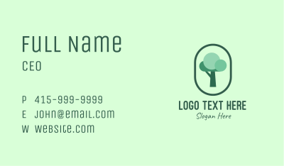 Tree Planting Organic Business Card Image Preview