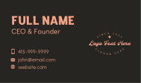 Classic Photographer Studio Wordmark Business Card Image Preview