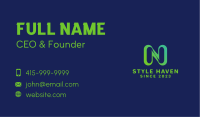 Double Letter N Monogram Business Card Image Preview