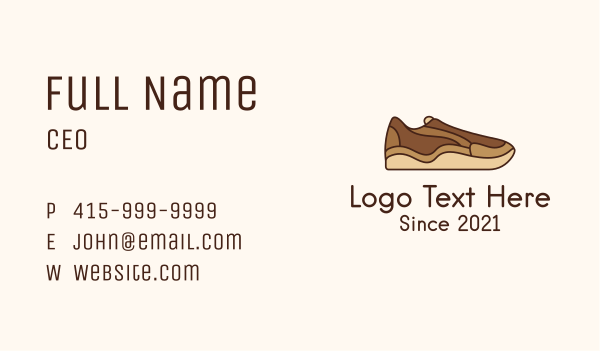 Brown Shoe Business Card Design Image Preview