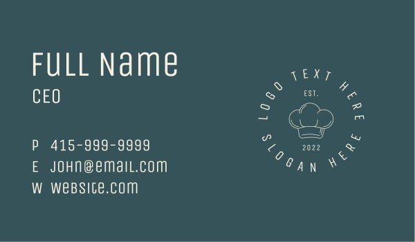 Chef Hat Cuisine Business Card Design Image Preview