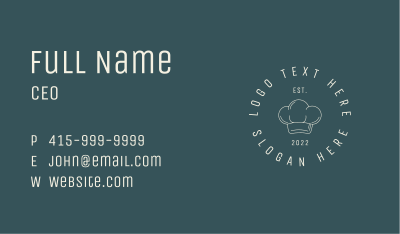 Chef Hat Cuisine Business Card Image Preview