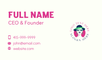 Woman Hat Fashion Business Card Design