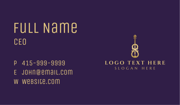 Luxury Music Violin Business Card Design Image Preview