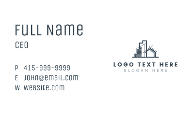 Home Building Structure Business Card Image Preview