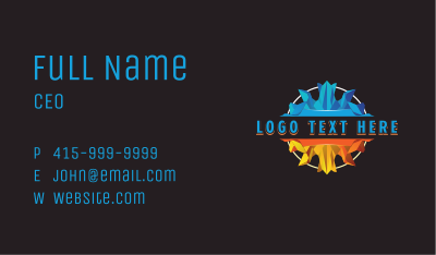 Fire Ice Element Business Card Image Preview