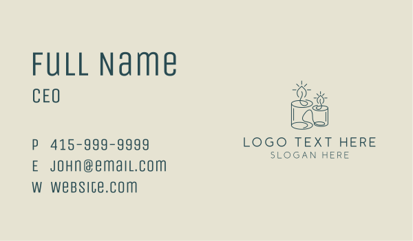 Candle Home Decor Business Card Design Image Preview