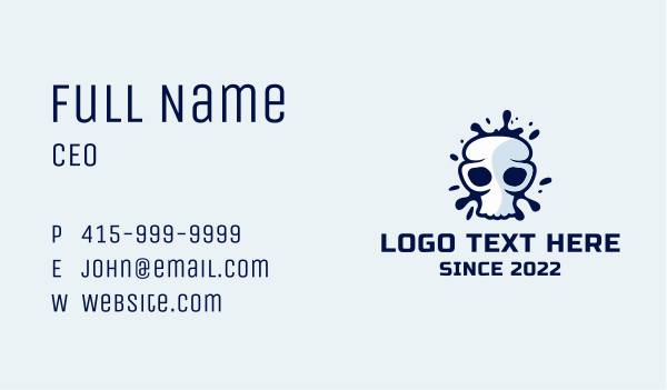 Skull Paint Graffiti  Business Card Design Image Preview