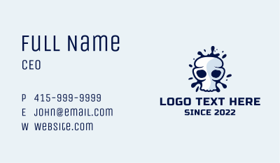 Skull Paint Graffiti  Business Card Image Preview