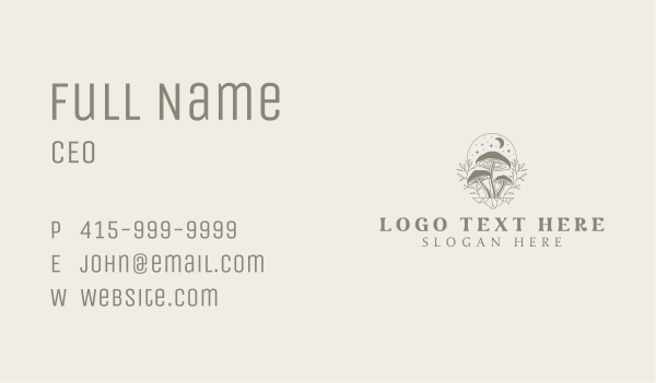 Holistic Mushroom Dispensary Business Card Design Image Preview