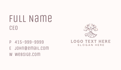 Woman Tree Environmental Business Card Image Preview