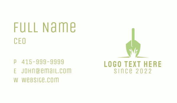 Shovel Lawn Maintenance  Business Card Design Image Preview