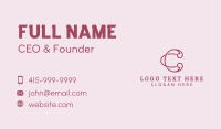 Pink Premium Letter C Business Card Design