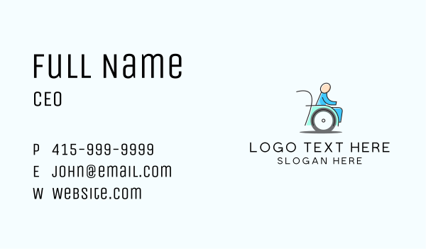 Wheelchair Disability Care Business Card Design Image Preview