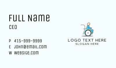 Wheelchair Disability Care Business Card Image Preview