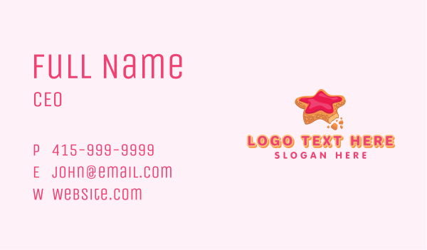 Sugar Star Cookie Business Card Design Image Preview