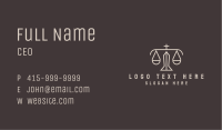 Legal Counsel Scale Business Card Image Preview