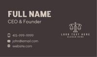 Legal Counsel Scale Business Card Image Preview