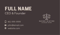Legal Counsel Scale Business Card Design