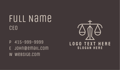 Legal Counsel Scale Business Card Image Preview