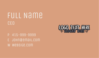 Cool Graffiti Wordmark Business Card Image Preview