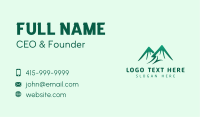 Green Alpine Mountain Business Card Image Preview