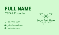 Green Bat Marijuana Business Card Design