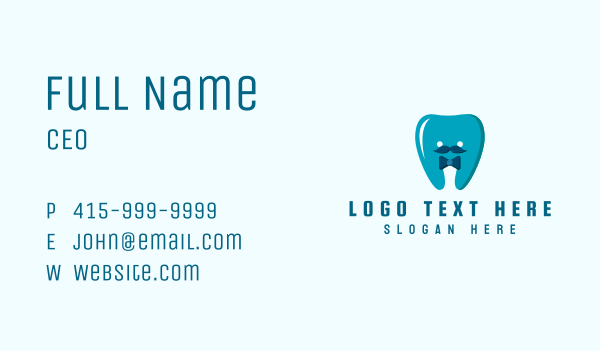 Mister Tooth Mascot Business Card Design Image Preview