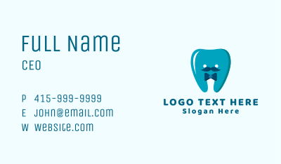Mister Tooth Mascot Business Card