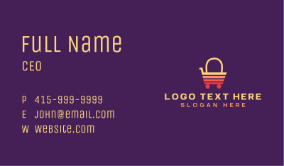 Retail Shopping Cart Business Card Image Preview