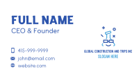 Blue Stroke Flask Business Card Image Preview