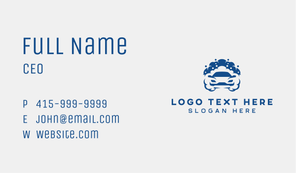 Suds Car Washing Business Card Design Image Preview