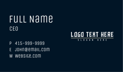 Vintage Hipster Wordmark Business Card Image Preview