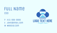 Blue Hourglass Business Card Image Preview