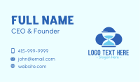 Blue Hourglass Business Card Image Preview