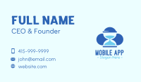 Blue Hourglass Business Card Image Preview