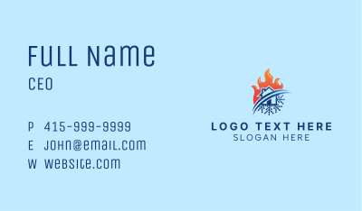 House Fire Ice Cooling Business Card Image Preview