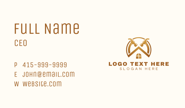 House Hammer Construction Business Card Design Image Preview