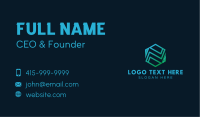 Hexagon Tech Letter N  Business Card Image Preview