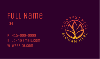 Orange Wellness Flower Business Card Image Preview