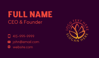 Orange Wellness Flower Business Card Image Preview
