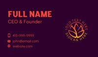 Orange Wellness Flower Business Card Preview